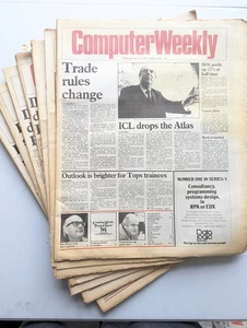 VTG Tech Computer Weekly - ICL drops the Atlas - Set of 7 - 1984 - Picture 1 of 8