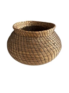 Vintage Handarbeit Kiefer Nadel Korb Folkart Natur Rustikal Charm 1960’s-80’s - Bild 1 von 8