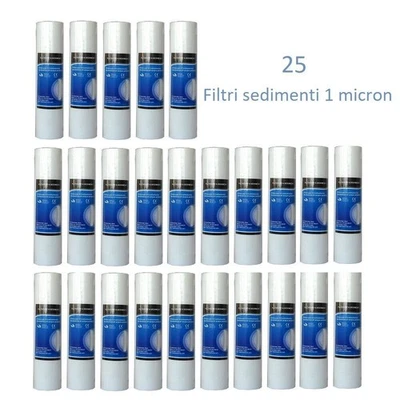 DC SOLUTION Kit Filtri sedimenti per impianti depurazione acqua domestici 1 micron