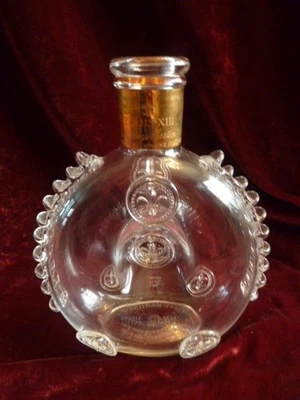 Botella de cristal de baccarat coñac Remy Martin Luis XIII vacía sin tapón Foto 1 de 4