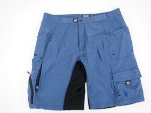 Pearl Izumi Cargo Shorts Mens Large Cycling Shorts Blue/ Black Style #0114 - Picture 1 of 6