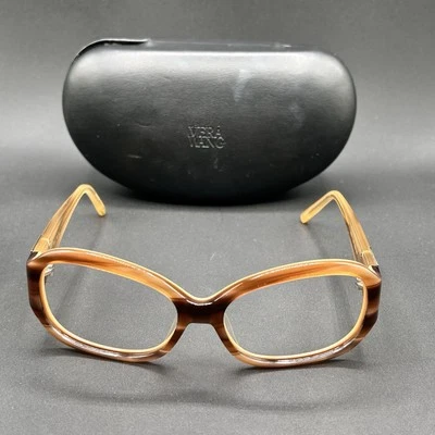 Gafas de sol Vera Wang V258 SU 56-17-130 marrón a rayas usadas con estuche Foto 1 de 4