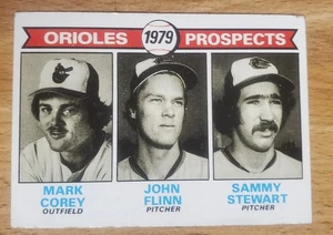 1979 TOPPS ORIOLES PROSPECTS MARK COREY/JOHN FLINN/SAMMY STEWART #701 - Picture 1 of 2