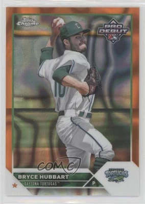 2023 Topps Pro Debut Chrome Orange Lava Refractor /25 Bryce Hubbart #PDC-67 - Image 1 of 2