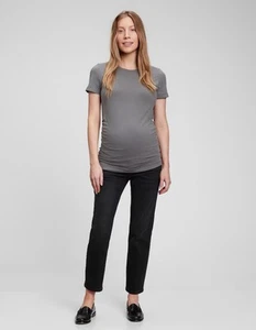 Gap Maternity True Waistband Full Panel Girlfriend Jeans 30/10R Black MSRP$79 - Picture 1 of 8