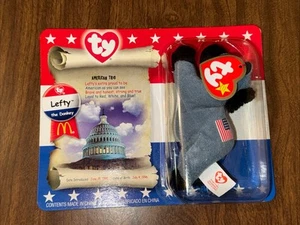 New In Package NIP TY Teenie Beanie Babies McDonald's 2000 Lefty The Donkey - Picture 1 of 2
