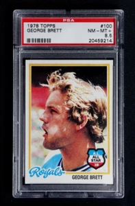 GEORGE BRETT 1978 TOPPS BASEBALL CARD #100 PSA 8.5 NM-MT+ HOF GRADED KC ROYALS - Picture 1 of 2