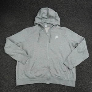 Nike Jacket Adult XL Extra Large Gray Hooded Full Zip Long Sleeve Casual Mens - Picture 1 of 8