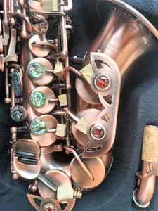 New Curved Soprano Saxophone S-991 Red Antique copper Professional Sax - Picture 1 of 14