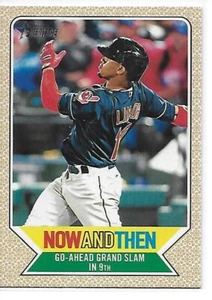 2017 Heritage Baseball Now & Then Francisco Lindor Indians - Foto 1 di 2