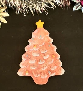 The Best Pink Christmas Tree Plate Tray, Trinket Dish for Your Retro Christmas - Picture 1 of 3