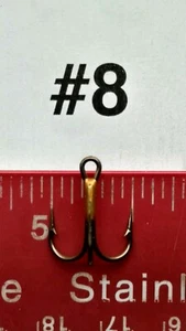 50 ganchos agudos talla 8 VMC 3x fuertes bronce totalmente nuevos - Imagen 1 de 1