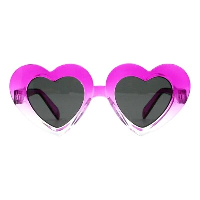 Toddlers & Little Girls Sunglasses Oversized Heart Shape Ombré Colors Kids UV400 - Image 1 of 4