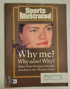 Nancy Kerrigan Signed Sports Illustrated 1/17/94 Olympic Skating Auto Beckett - Picture 1 of 4