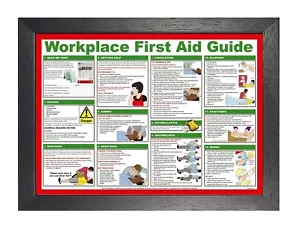 Health & Safety Actions To Take Poster Workplace Signs Photo First Aid Guide  - Picture 1 of 3