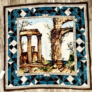 Chico's 100% Silk Scarf Greco Roman Design New With Tags - Picture 1 of 3