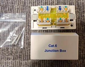 Caja de conexiones CAT5 CAT.6 110 y tipo corona UTP, blanca, WP-720 con tornillos y cinta - Imagen 1 de 1