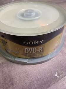 Sony DVD R 25 Pack Spindle 16x 4.7GB Disc New Sealed Fast Shipping - Picture 1 of 3