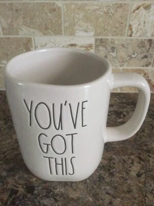 Rae Dunn 'You Got This' Coffee Tea Mug Cup 16 oz. Big Letters Cream Farmhouse - Picture 1 of 10