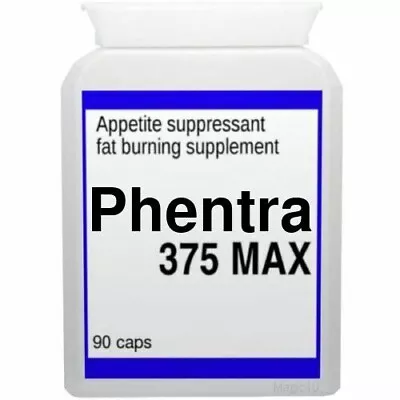 90 PHENTRA 375 MAX píldora de dieta fuerte adelgazamiento/pérdida de peso quemador de grasa legal 37,5 mg Foto 1 de 4