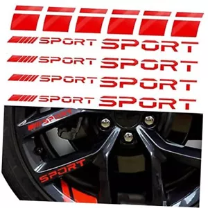 14pcs Car Decal Stickers,Wheel Rim Decal Sticker,Sport Logo 14PCS Red - Picture 1 of 7