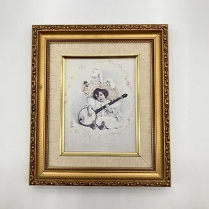 Vintage Art Print Susanna Maud Humphrey Bogart Gold Frame Heirloom 1988 Taiwan - Picture 1 of 18