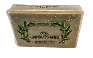 Barra de Jabón de Aceite de Oliva Griego Puro Papoutsanis 125 Gr Hecho en Grecia Todo Natural Nuevo - Imagen 1 de 2