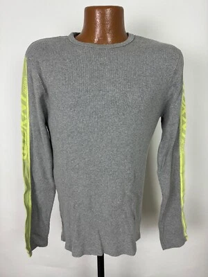 DKNY Active Ribbed Shirt Men L Tight Stretchy Long Sleeve Preppy Vintage 90s Y2K - Image 1 of 4