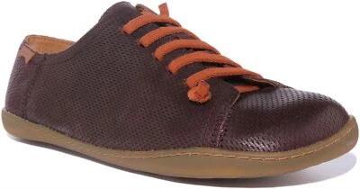 CAMPER Peu Cami Puntadas Cordones Cuero Hombre Informal Zapatos Marrón Ru 6-12 - Imagen 1 de 4