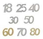 10 Jubiläumszahlen silber oder gold 25 50...Zahl Streu-Deko 6 cm Hobbyfun 3451-