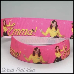 EMMA The Wiggles RIBBON. 2x Meters. 7/8" Grosgrain. Craft/Bows/Sewing. KidsTV - Picture 1 of 1