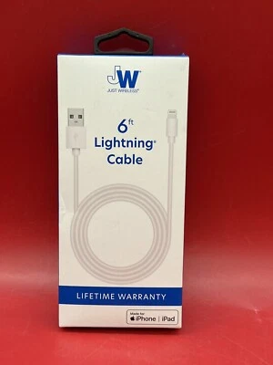 Just Wireless 6ft iPhone connector to USB-A PVC Cable for iPhone/iPad - Image 1 of 2
