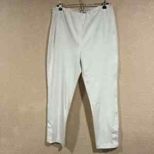Derek Lam 10 Crosby white cotton stretch ankle pants