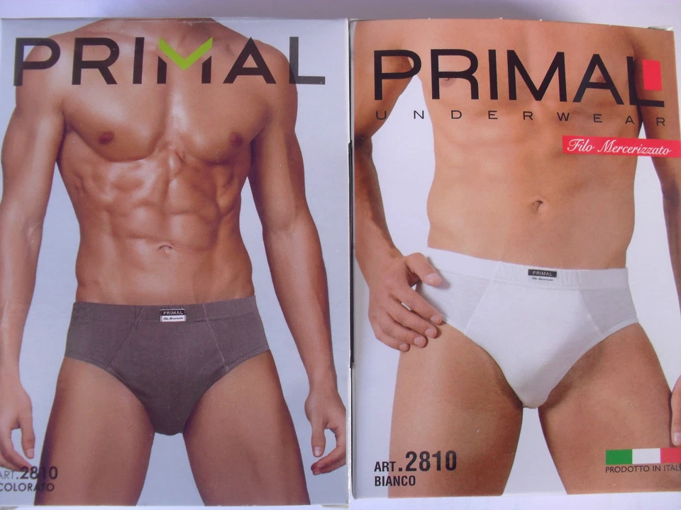 3 SLIP O 6 SLIP IN FILO MERCERIZZATO 100% PRIMAL ART. 2810 COLORATI O BIANCHI - Immagine 1 di 1