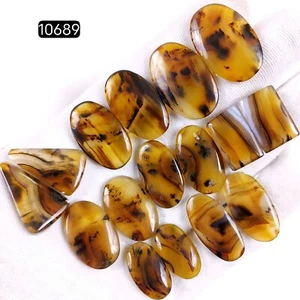 8Pairs 208Cts Natural Montana Agate Cabochon Gemstone Lot 28x14 20x12mm#R-10689 - Picture 1 of 4