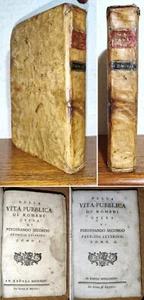 Settecentina sulla STORIA SOCIALE, USI, COSTUMI degli ANTICHI ROMANI 1 e 2. 1784 - Picture 1 of 24