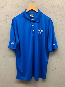Nike Golf Men Dri-Fit Blue Polo Short Sleeve Size XL KPMG Logo - Picture 1 of 9