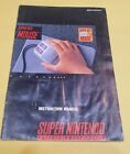 SNES Super Nintendo Mouse Controller INSTRUCTION MANUAL BOOKLET ONLY, 1992