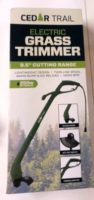 Cedar Trail Electric 9.5" Trimmer 14,000 RPM, 250W New in Box Bump & Go Reload - Image 1 of 4