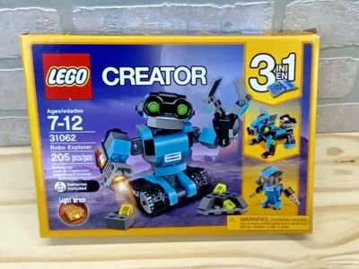 31062 ROBO EXPLORER lego creator NEW 3 in 1 legos set robot DOG bird sealed - Image 1 of 3