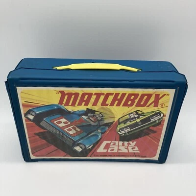 Estuche de transporte Lesney Matchbox 1971 Blue Shark Rocker de colección sin bandejas Foto 1 de 4