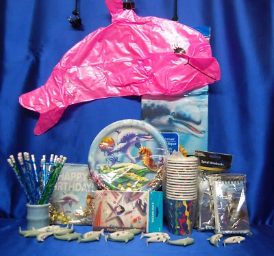 Fiesta de Delfines # 11 Mantel Servilletas Platos Lápiz Toppers Cuadernos Tazas -P Foto 1 de 4