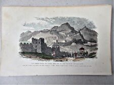 Vintage Print, GREAT WALL OF CHINA. Peoples Book of History,  1854,  Brownell