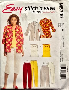 MCCALLS PATTERN 5300 JACKET PANTS TOP  PETITE MISSES SIZES 10 12 14 16  UNCUT FF - Picture 1 of 2