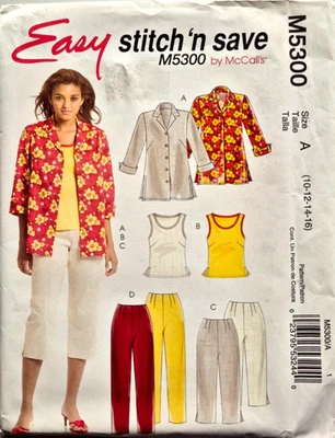 MCCALLS PATTERN 5300 JACKET PANTS TOP  PETITE MISSES SIZES 10 12 14 16  UNCUT FF - Image 1 of 2