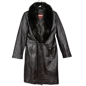 Marc Mattie Penny Lane Mantel Damen Gr. M Echtleder Vintage Mobwife Glam Herbst - Bild 1 von 9