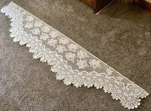 IVORY HERITAGE LACE TEA ROSE  MANTEL SCARF 94" TR20 - Picture 1 of 1