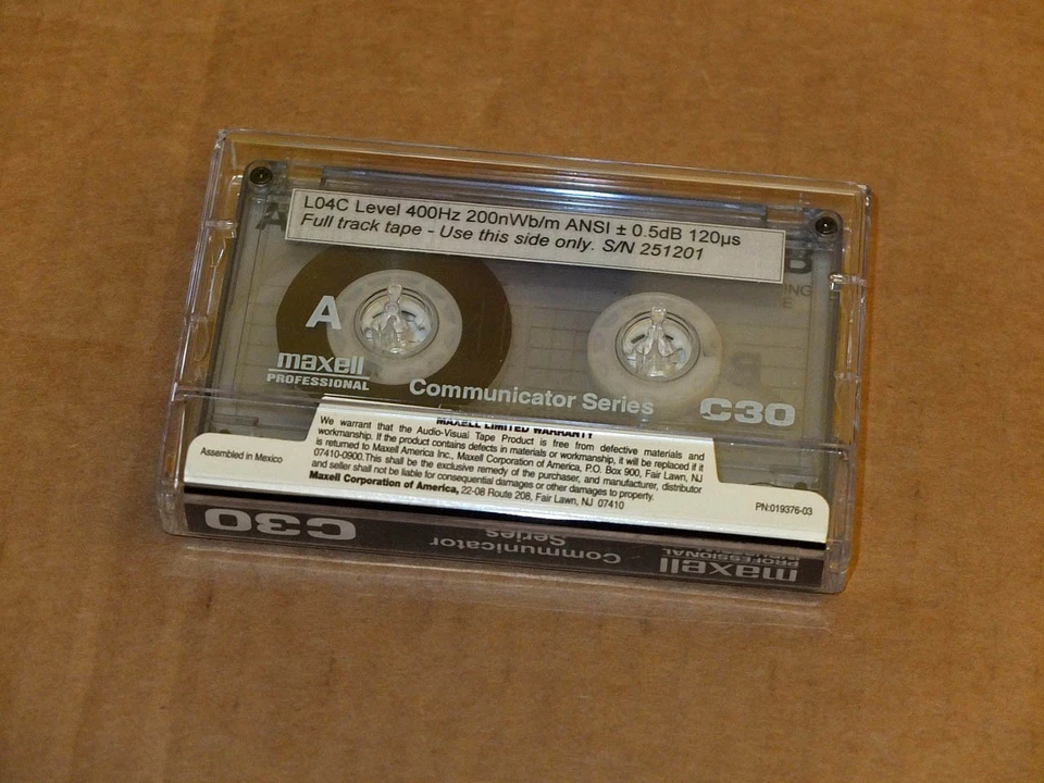 L04C Level 400Hz 200nWb/m ANSI full track test tape, Teac MTT-150 equivalent - image 1 of 1