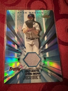 2002 Topps Finest GREG MADDUX Game Worn Jersey Card # FRJ-GM Atlanta Braves - Picture 1 of 2