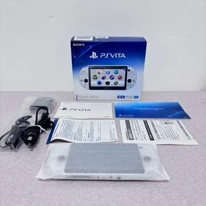 Sony PS Vita PCH-2000 Glacier White Konsole WLAN Handheld Box Ladegerät Japan - Bild 1 von 8